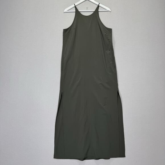 Athleta Dresses & Skirts - Athleta Hayes Pleated Back Maxi Dress Women Small Green Travel Minimalist Resort